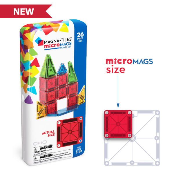 MAGT006 Magna-Tiles Micromags Travel Set 小巧磁力片便攜套裝 - 26塊