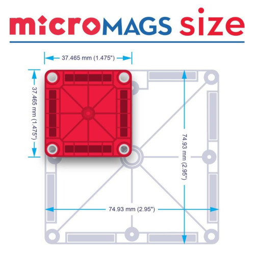 MAGT010 Magna-Tiles Micromags 微型磁吸拼圖 (70件)