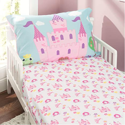 [加購品](美國兒童床專用) SR#0938 Everyday Kids Castle Sheet set 床單- Castle (兒童床上用品)