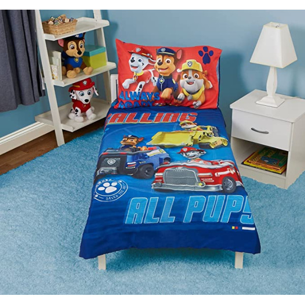 (美國兒童床專用) PAW#0075 Paw Patrol Calling All Pups 4-piece Bedding Set  兒童床上用品