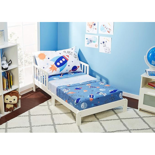 (美國兒童床專用) SR#0938/4piece-Space (Everyday Kids Space Bedding Set) 兒童床上用品