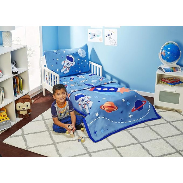 (美國兒童床專用) SR#0938/4piece-Space (Everyday Kids Space Bedding Set) 兒童床上用品