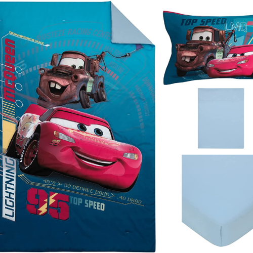 (美國兒童床專用) DN#1705 Disney Cars 4-Piece Toddler Bedding Set 兒童床上用品